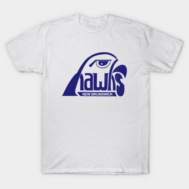 Defunct New Brunswick Hawks Hockey 1982 T-Shirt by LocalZonly